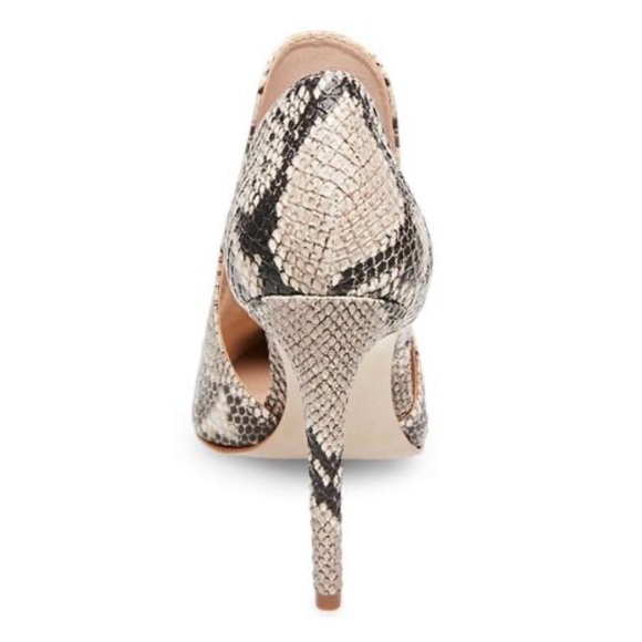 STEVE MADDEN NUDE SNAKE HEELS - Picture 5 of 10